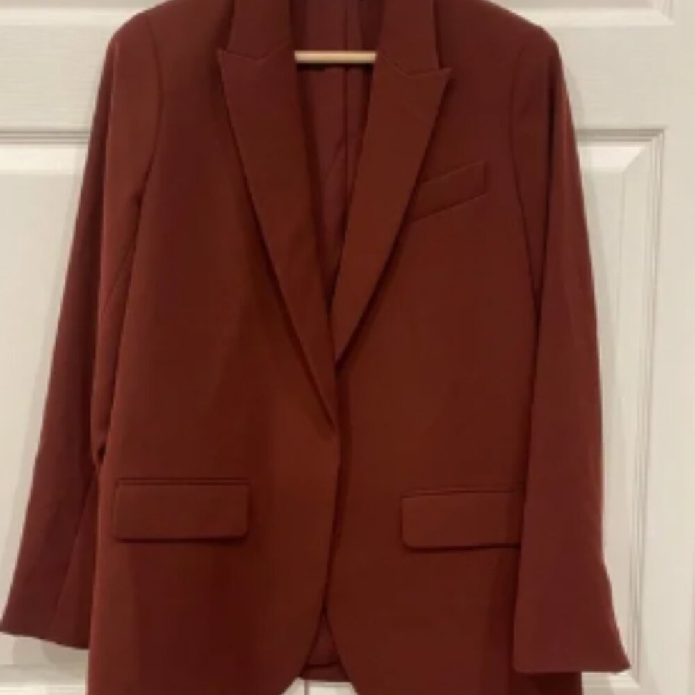 Vince boyfriend blazer, sienna brown, size 10